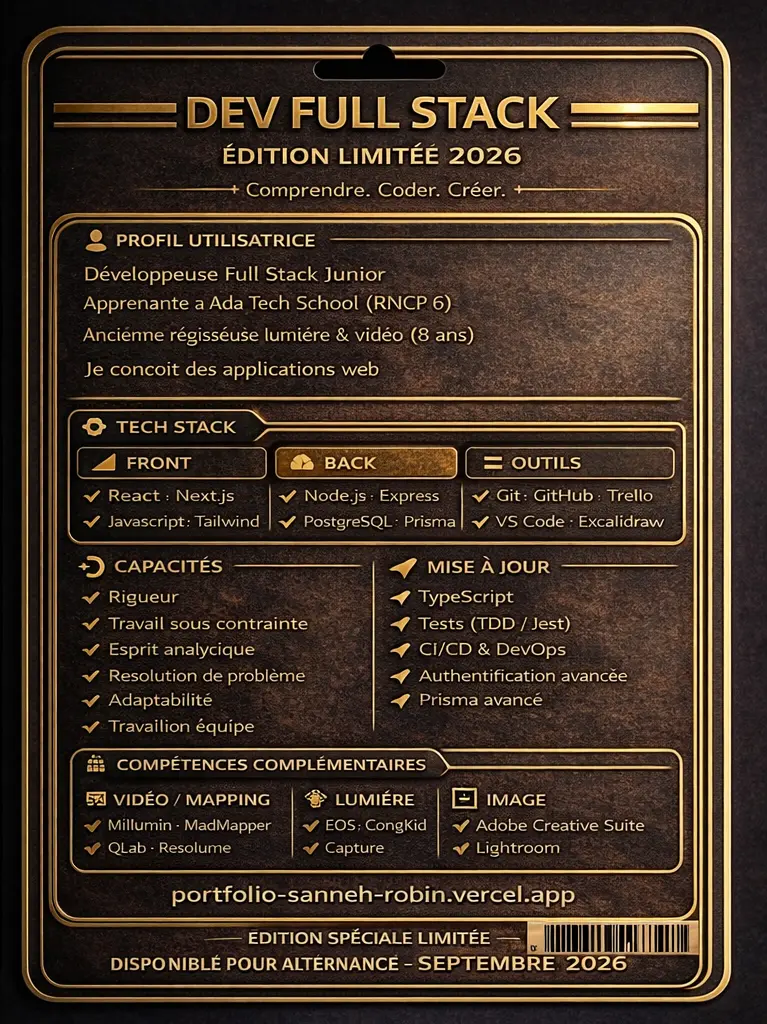 CV interactif - recto